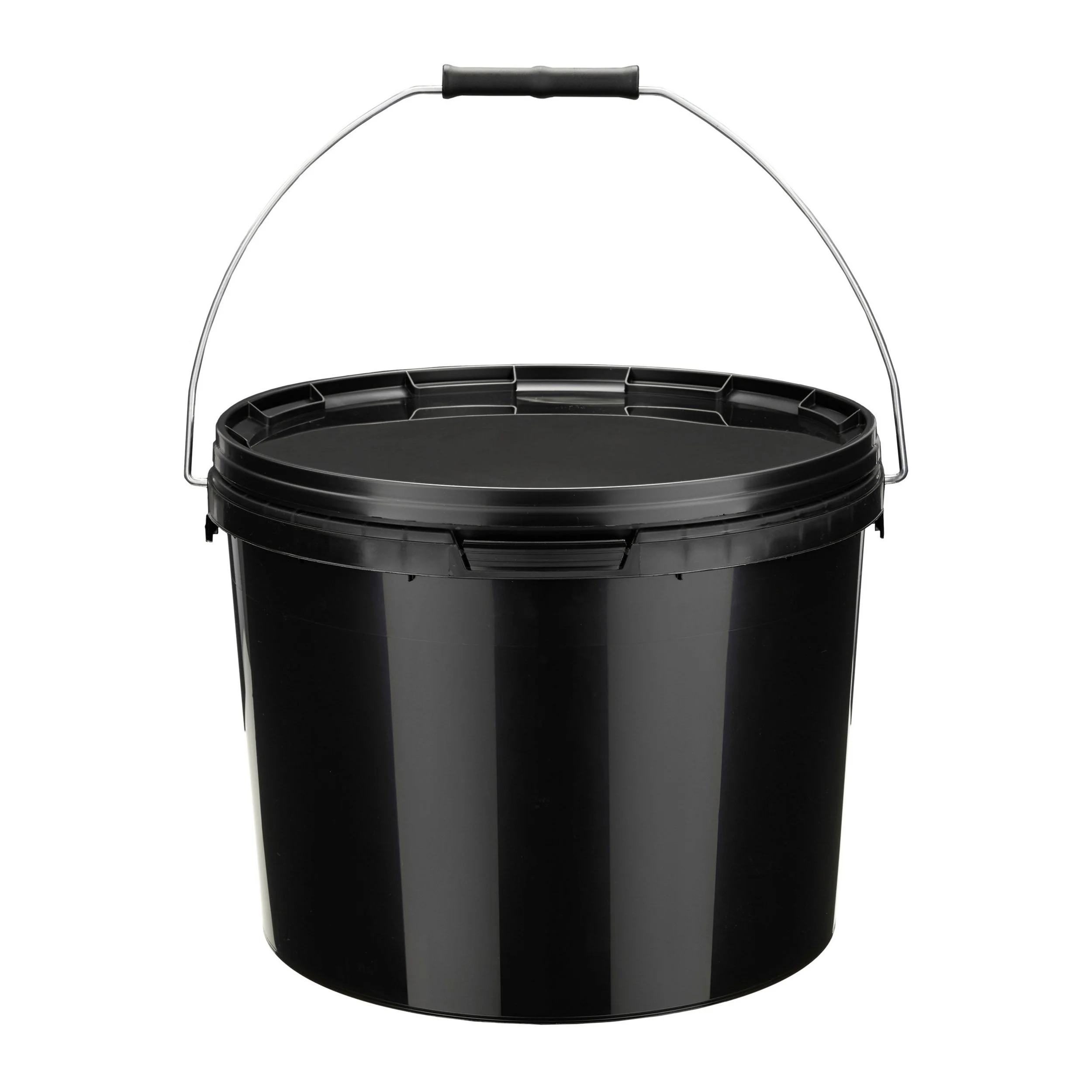 GARRONDA Putzeimer mit Deckel – Schwarz GD-0104, 10 L • lebensmittelecht & auslaufsicher